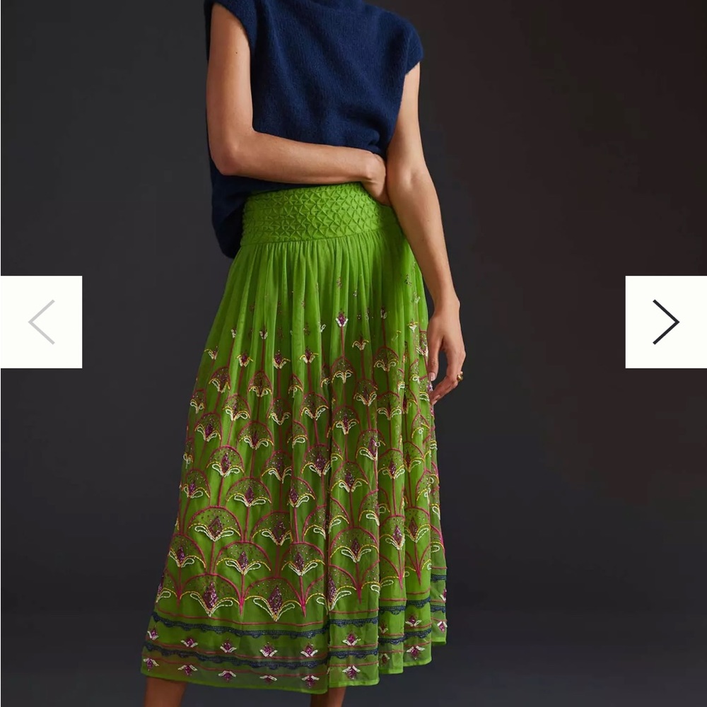 Anthropologie beaded beautiful midi tulle holiday ❄️❄️dress